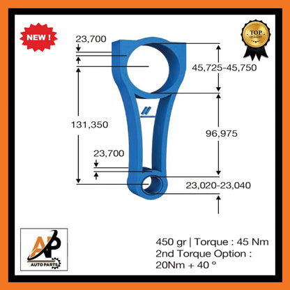 Connecting Rod Assembly Replacement for Vauxhall Opel 1.3 CDTI Z13DTH (2010–2019)