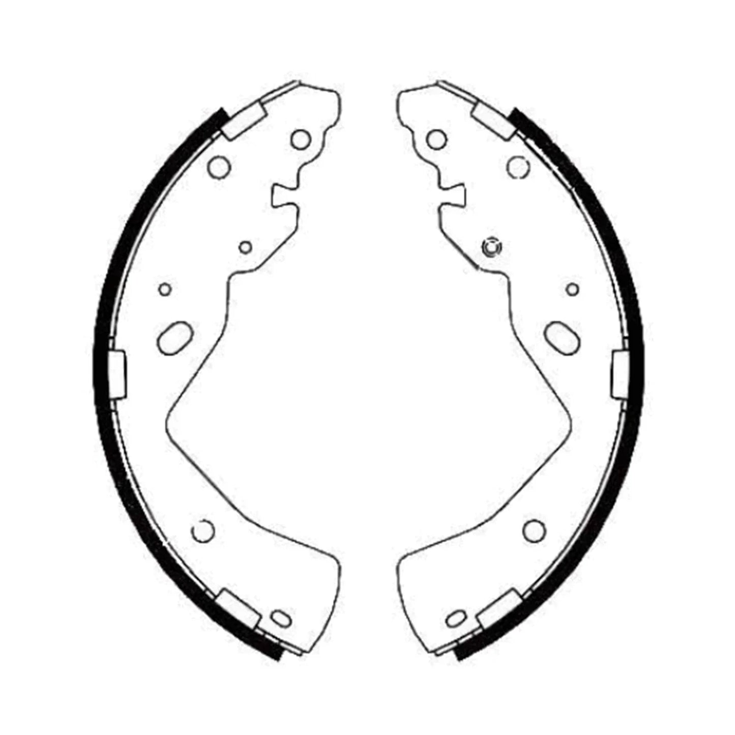 Rear Brake Drum Shoes for Nissan Navara D23 NP300 4cyl 2.5L 2.3L 2015~2018