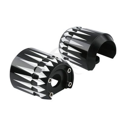 Black Lower Fork Slider Covers for Harley Road Street Electra Glide (84-2013)
