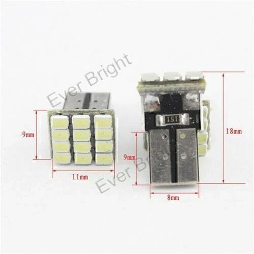 Bright White T10 12 SMD LED Car Map Reading Light Bulb (1pc)