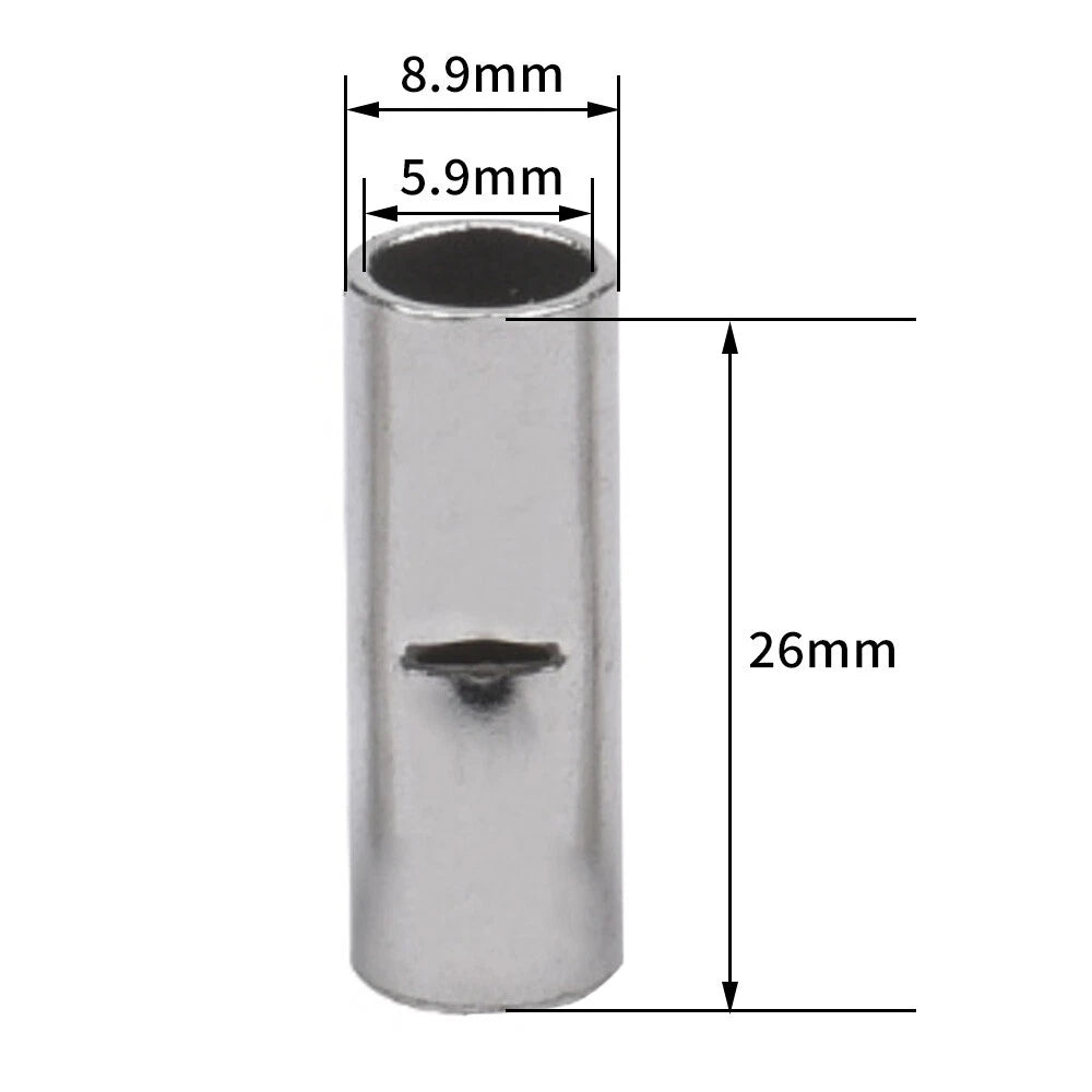 10 x 16mm2 Tinned Copper Cable Joiners for 6B&S / 6 AWG Wire (12V)