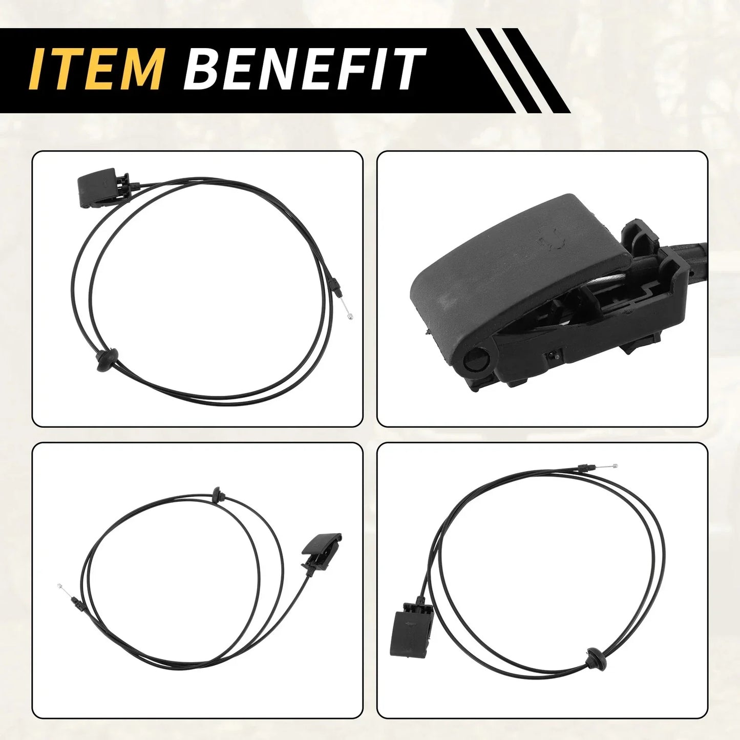 Hood Latch Release Cable for Dodge Ram 1500 2500 3500 (2009-2018)