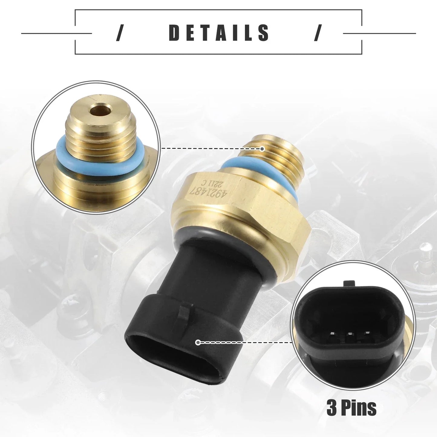 Engine Oil Pressure Sensor for Dodge Ram 2500 3500 (1998) - Black