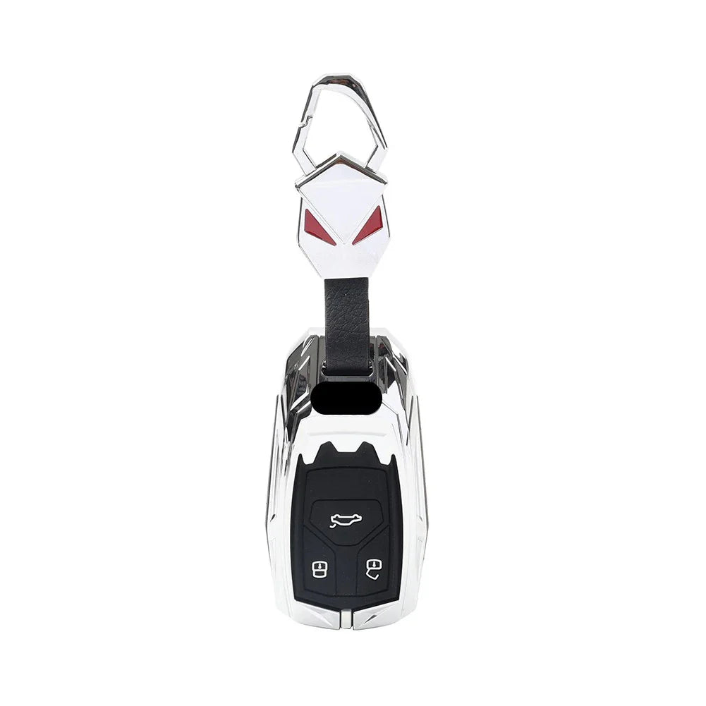 Silver 3-Button Smart Remote Key Fob Cover for Audi S5 Sportback (2018-2019)