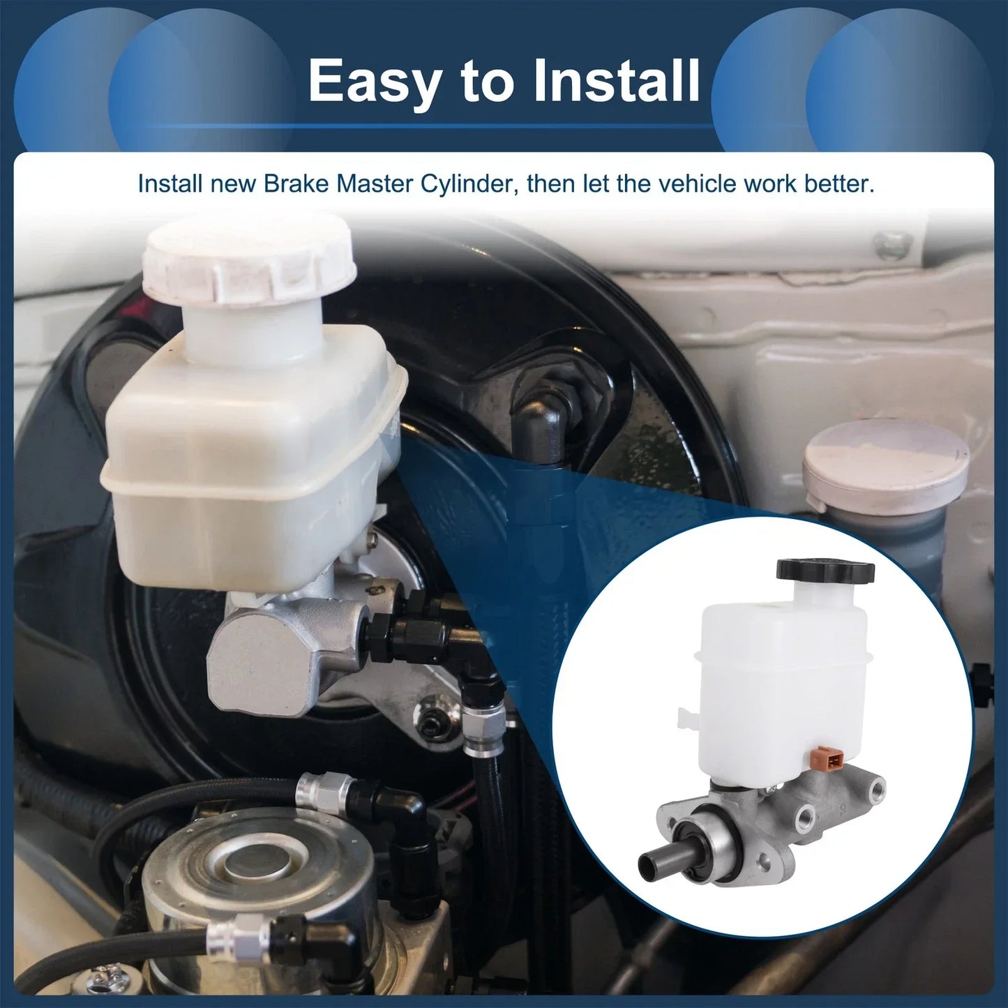 Brake Master Cylinder with Reservoir for Hyundai Santa Fe (2006-2009)