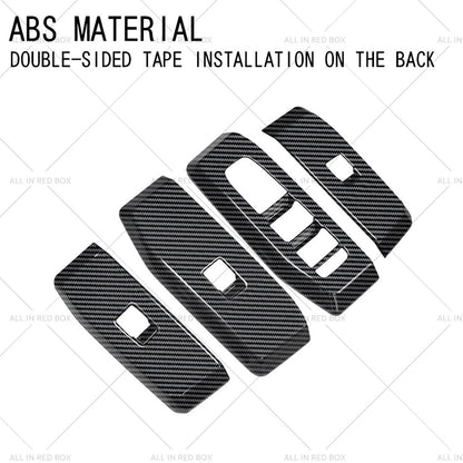 4 x Window Lift Panel Trim ABS Carbon Fiber for Toyota Prado LC250 (2024-2025)