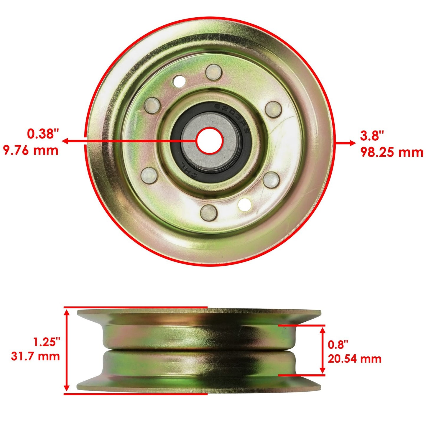 Deck Pulley w Pulleys for Electrolux AYP CT18546 (46 in) (2000–2000)