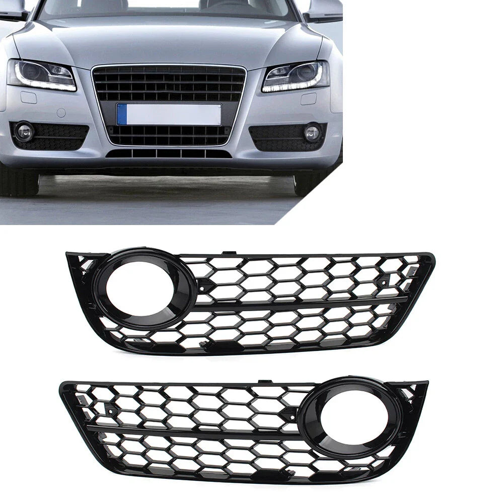 Honeycomb Mesh Fog Light Grille Covers for Audi A5 (2008-2011)
