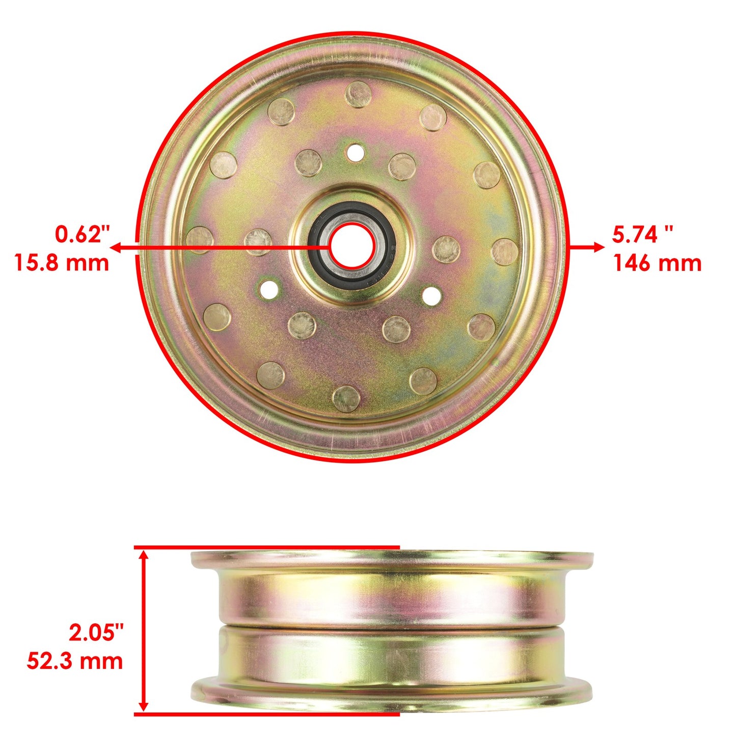 Deck Idler Pulleys Replacement for Husqvarna LZ5225 LZ6123 (2002–2024)