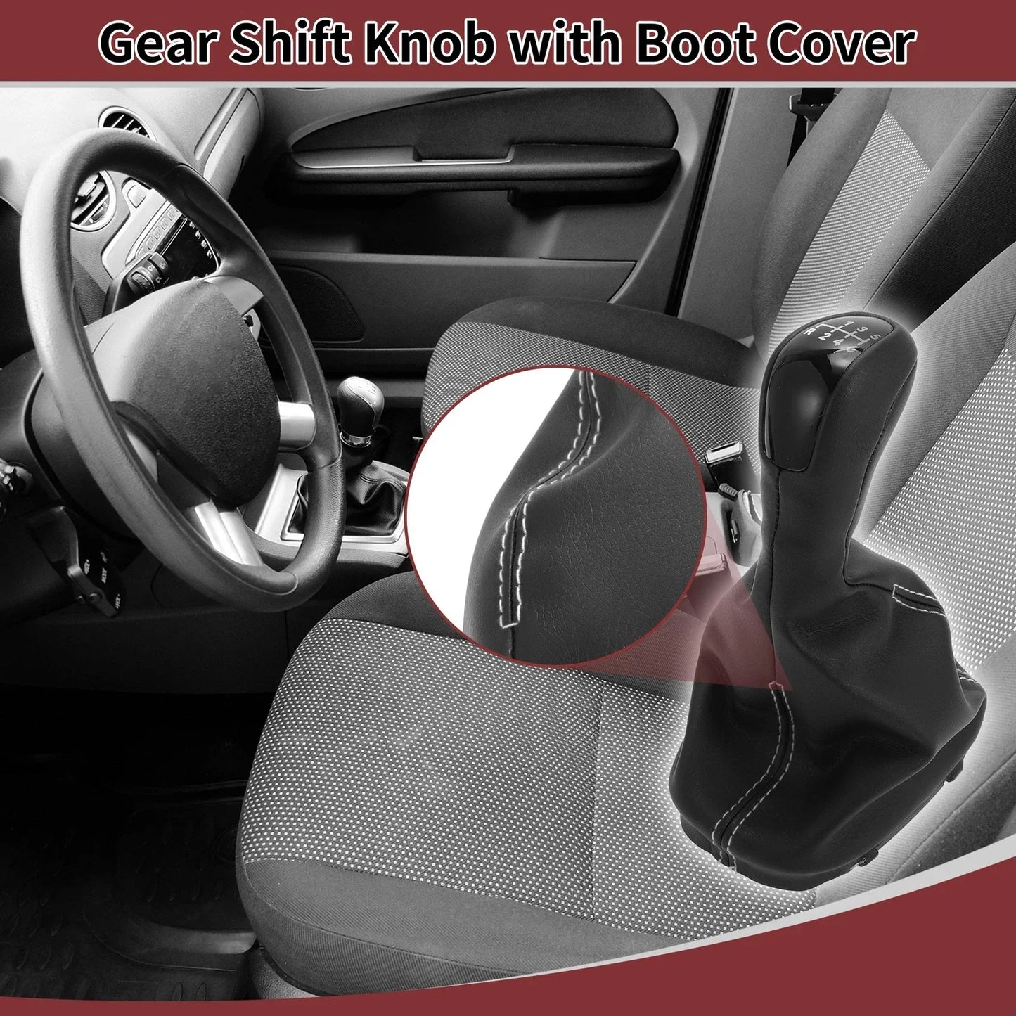 6 Speed Gear Shift Knob & Cover for Mercedes-Benz W203 S203 (2000-2007)