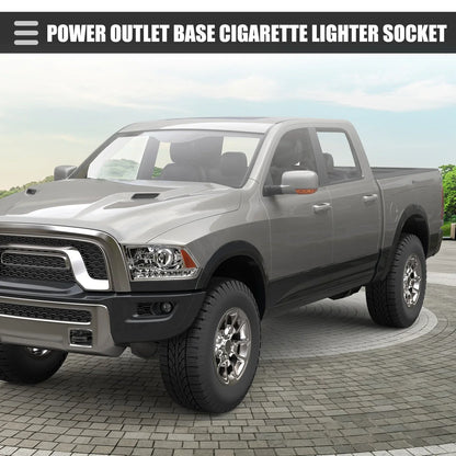 Power Outlet Cigarette Lighter Socket for Dodge Ram Jeep Chrysler (2002-2023)