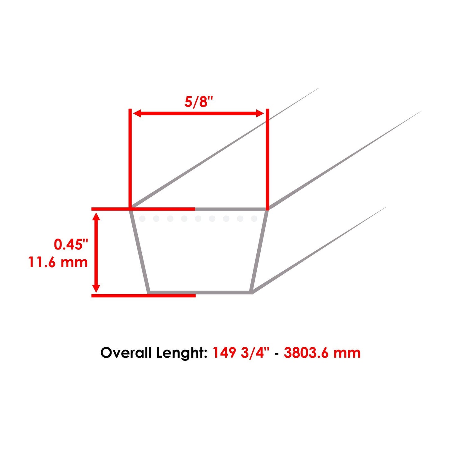 Deck Belt 48 inch Replacement for Husqvarna CD48 EZ24 EZ4824 (2011–2018)
