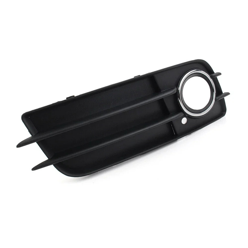 Left Front Fog Light Grille Cover w/Chrome Ring for Audi A4 S4 (2008-2012)