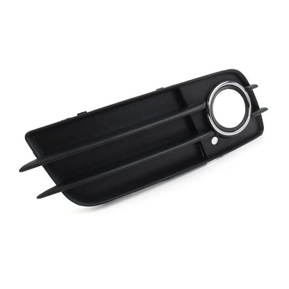 Left Front Fog Light Grille Cover w/Chrome Ring for Audi A4 S4 (2008-2012)