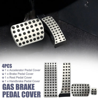 4 Pcs Accelerator & Brake Pedal Covers for Mercedes-Benz W203 W204 (2000-2015)