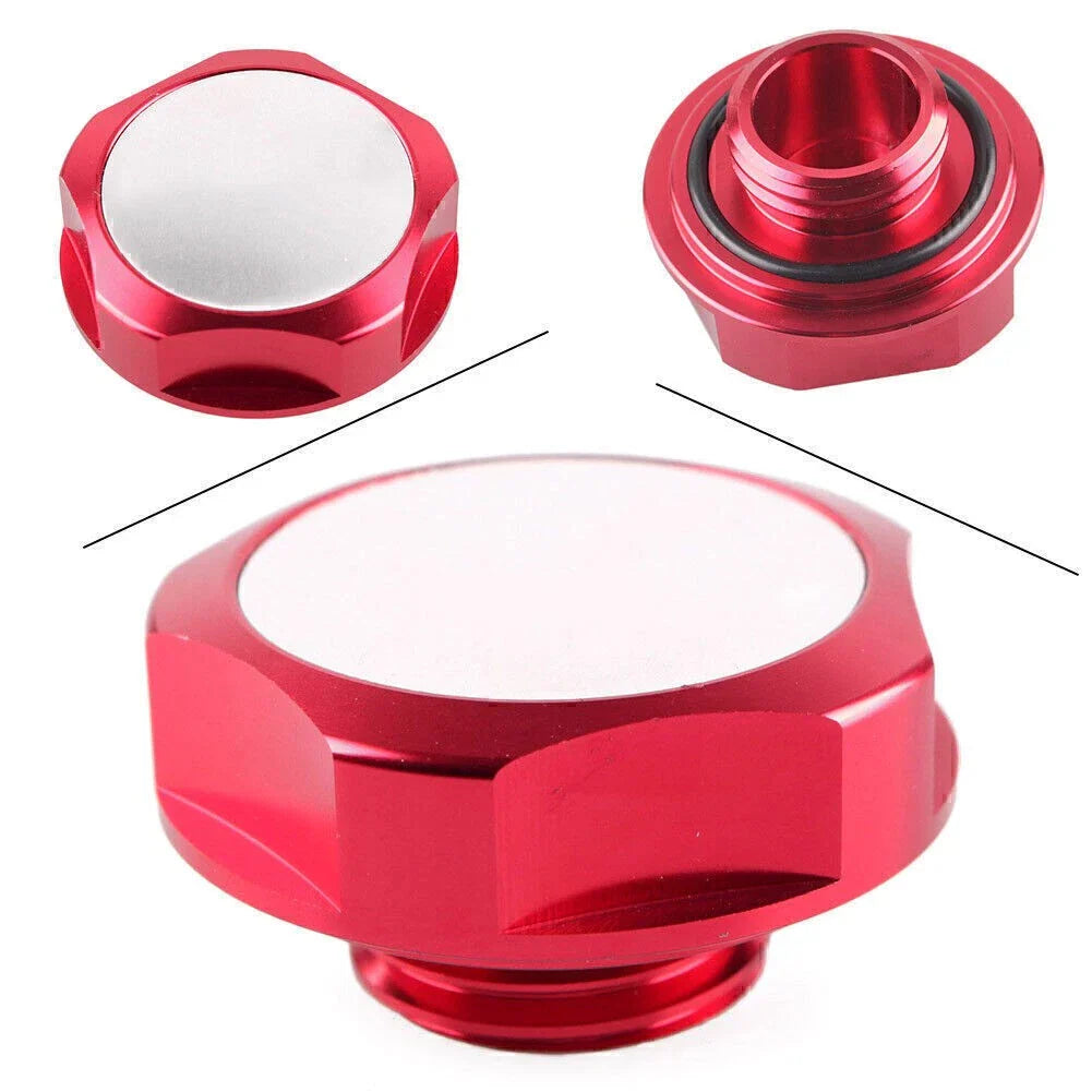 Red Engine Oil Filler Cap & Fuel Tank Cover for Nissan Models