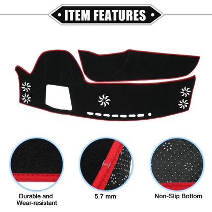 Dashboard Cover Mat Pad for Lexus RX 5th Gen ALA10 (2020-2023) Black Red