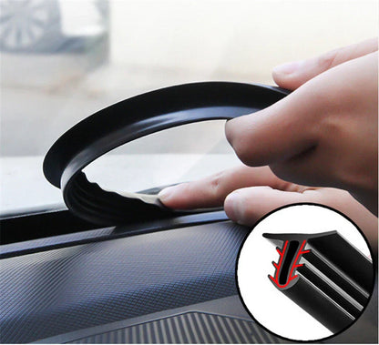 1.6M U Type Rubber Sound Seal Strip for Universal Car Dashboard Edges