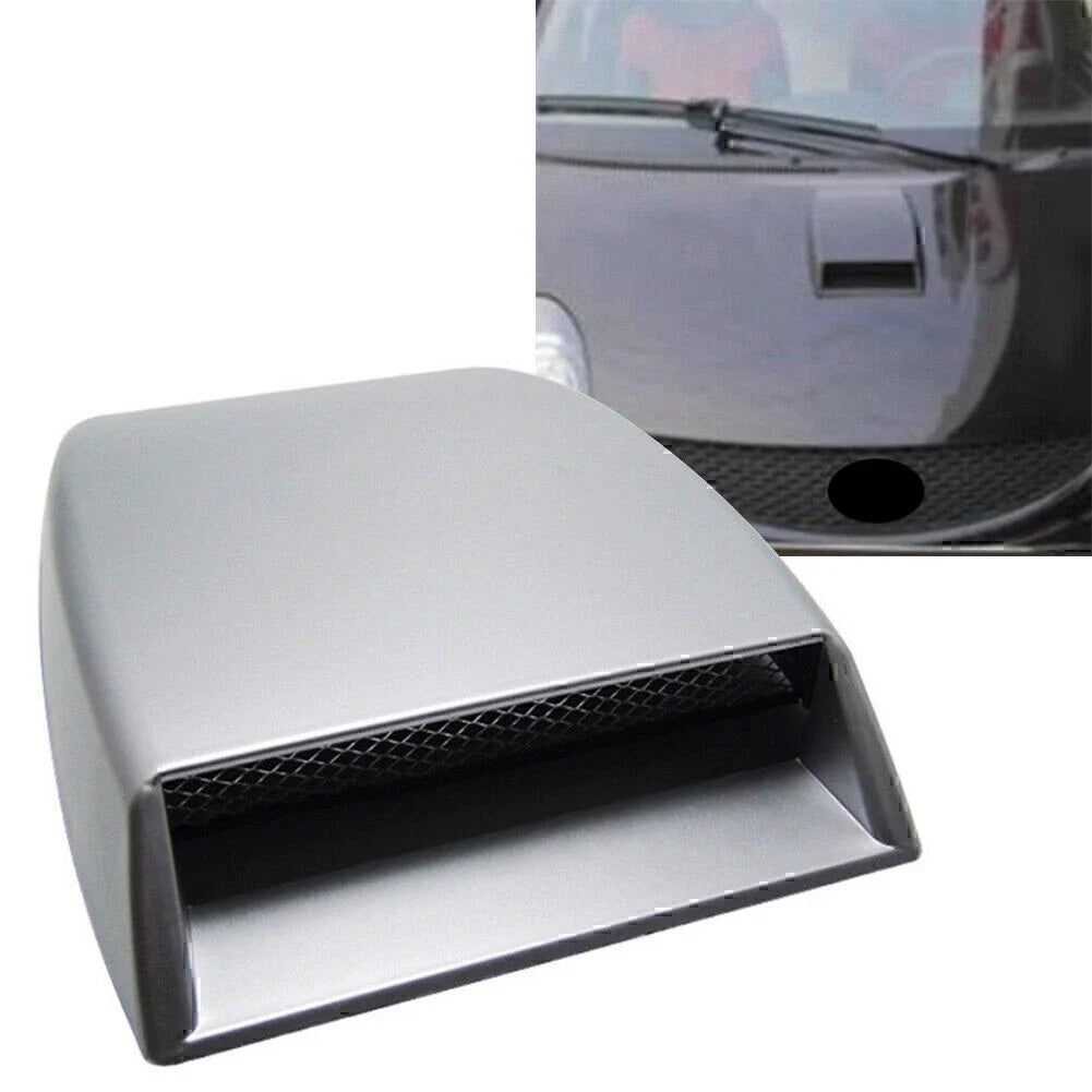 Universal Grey Hood Scoop Vent for Car Roof Decorative Air Flow (N/A)