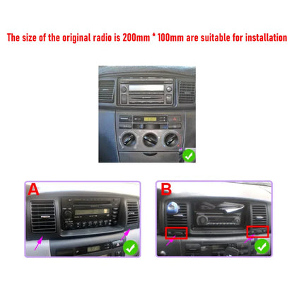 7" Wireless CarPlay Android Auto Stereo for Toyota Corolla (2003-2008)