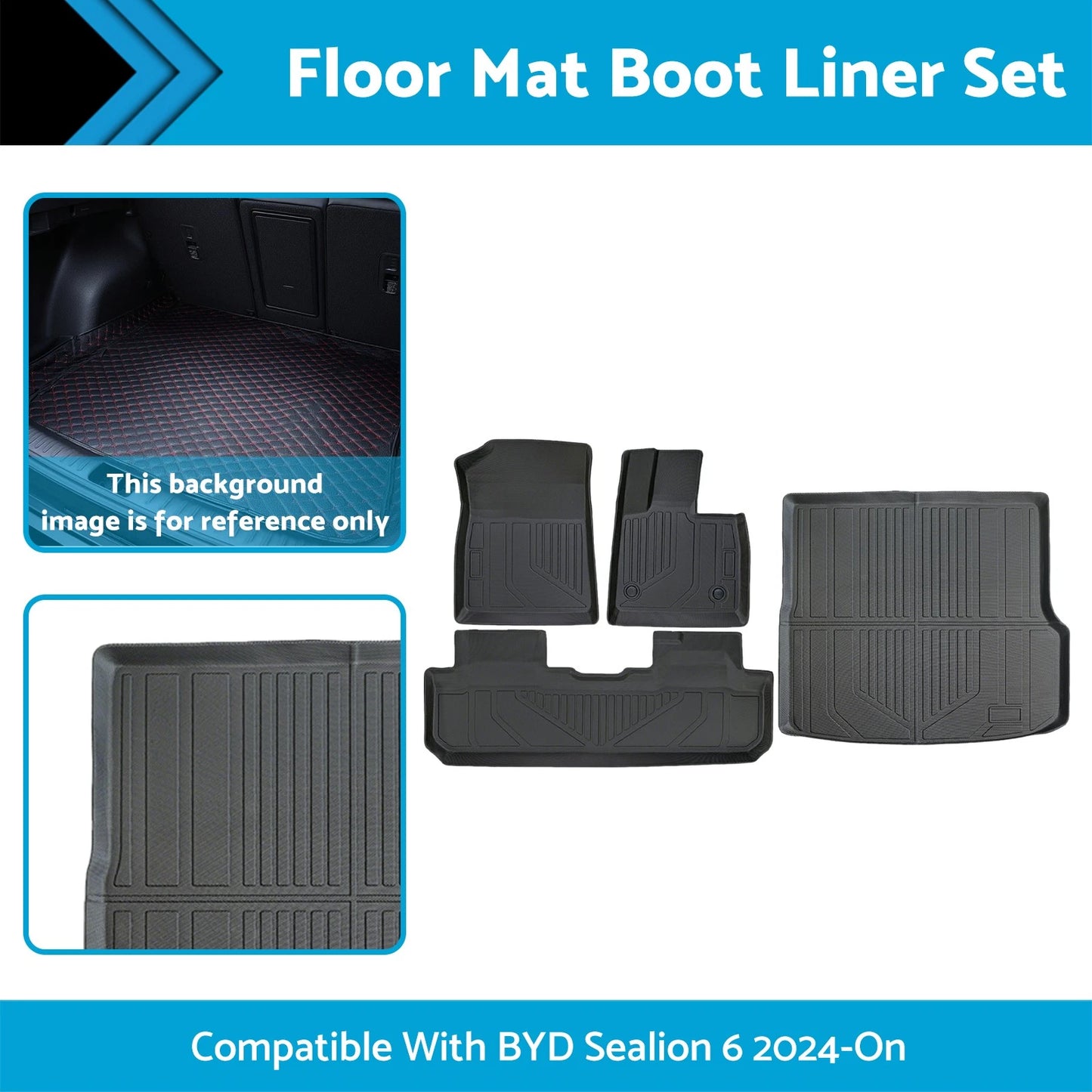 Waterproof Anti-Slip Floor Mat Boot Liner for BYD Sealion (2024-On)