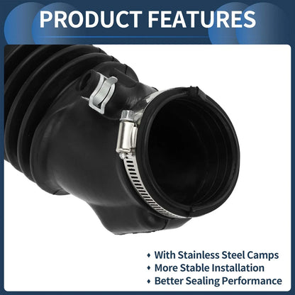 Intake Hose Tube with Clamps for Honda Odyssey (2011-2017) - Black, 1 Pc