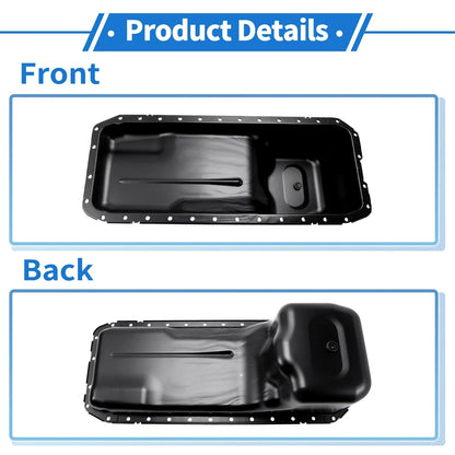 Engine Oil Pan for Dodge Ram 2500 (2007-2010) - 1 x No.5086855AA, Iron Black