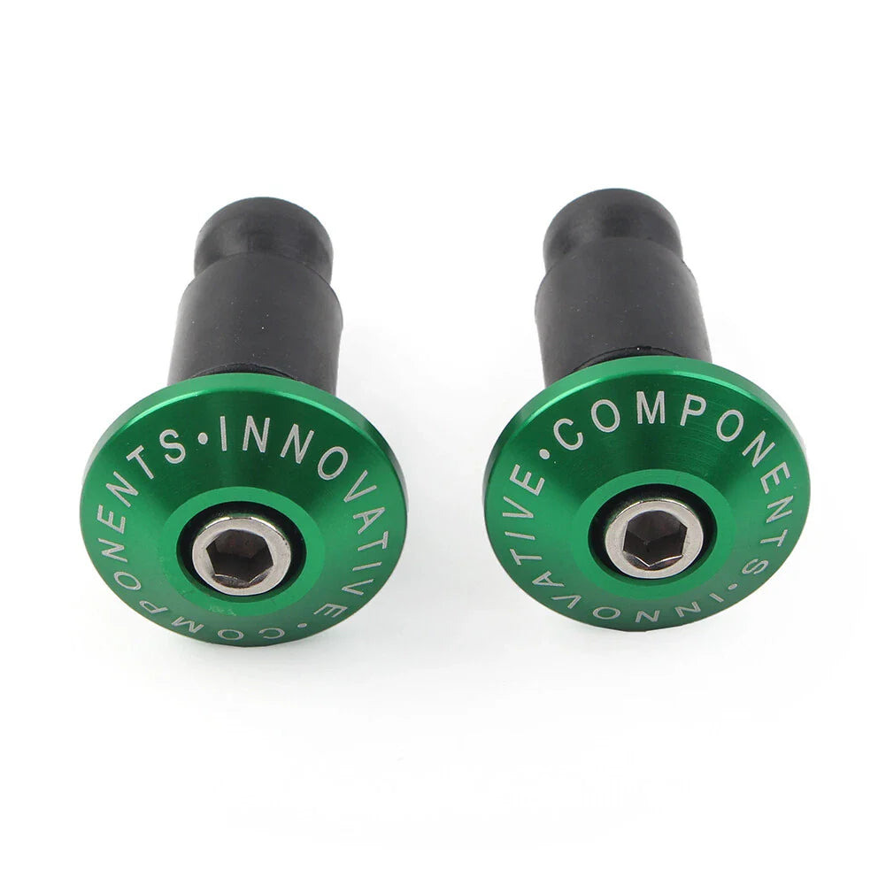 Motorcycle 7/8" Handlebar End Cap Grip Plug for Dirt Bike Green