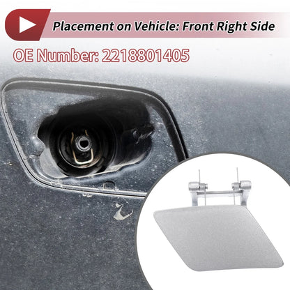 Front Right Washer Nozzle Cover for Mercedes-Benz S350 (2012-2013) Silver Tone