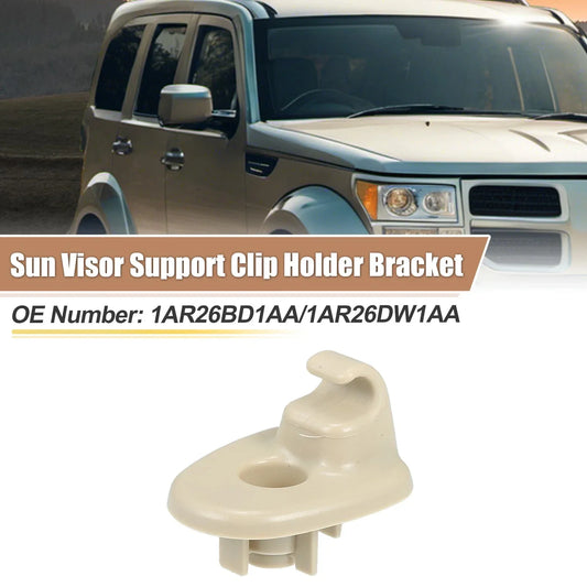 2 x Beige Sun Visor Support Clip for Jeep (No.1AR26BD1AA, 1AR26DW1AA)