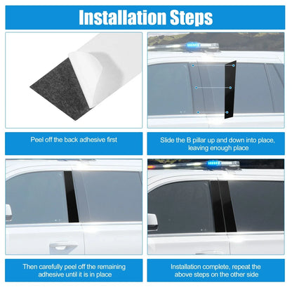 4 Pcs Black Windshield B Pillar Trim Garnish for Porsche Panamera (2010-2023)
