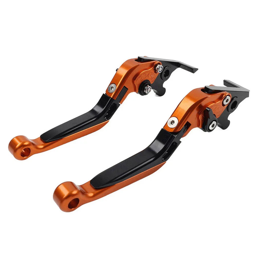 Orange Extendable Brake Clutch Levers for Kawasaki Z1000 ZX6R (2007-2018)