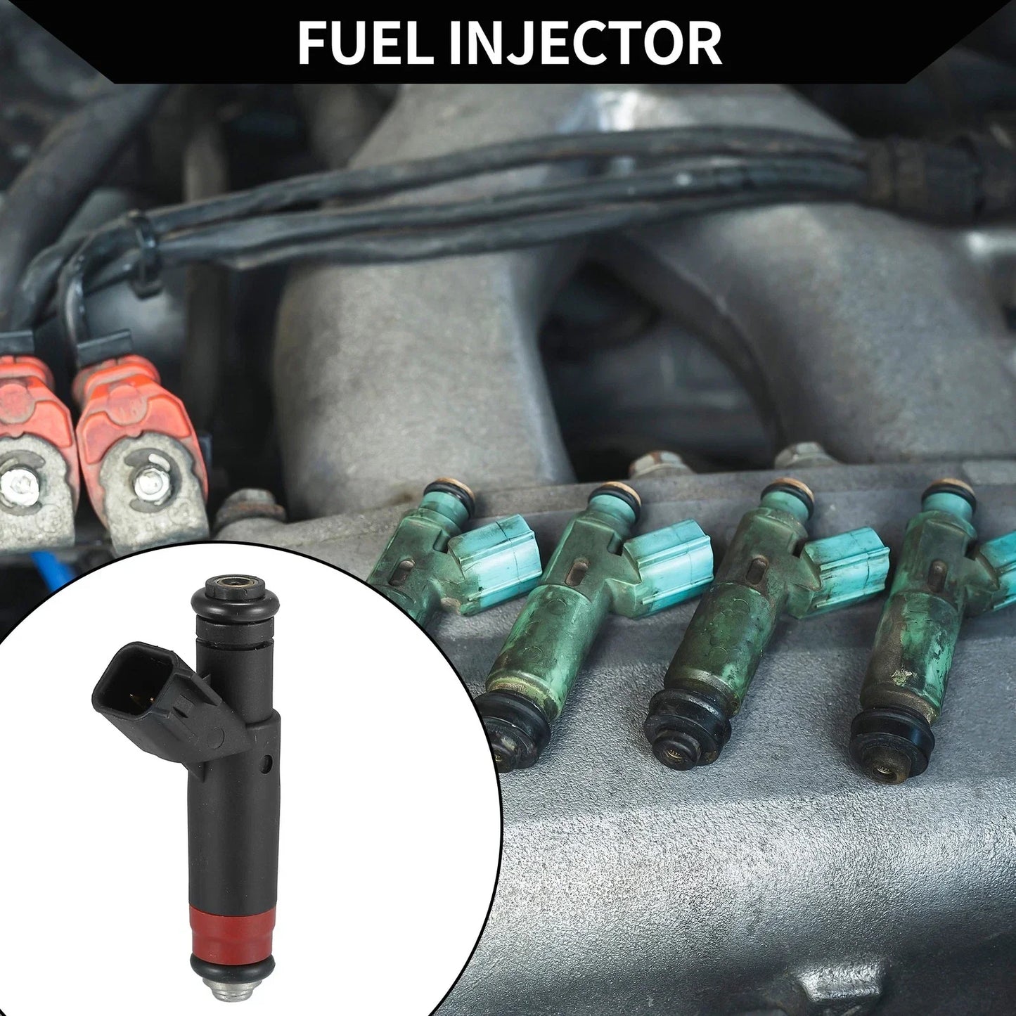 Fuel Injector for Dodge Ram 1500 4.7L 2002-2003 - Black 1 x Injector