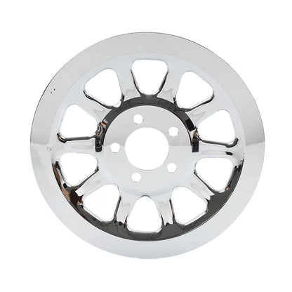Chrome Outer Rear Pulley Cover Insert for Harley Softail Fat Boy (07-17)