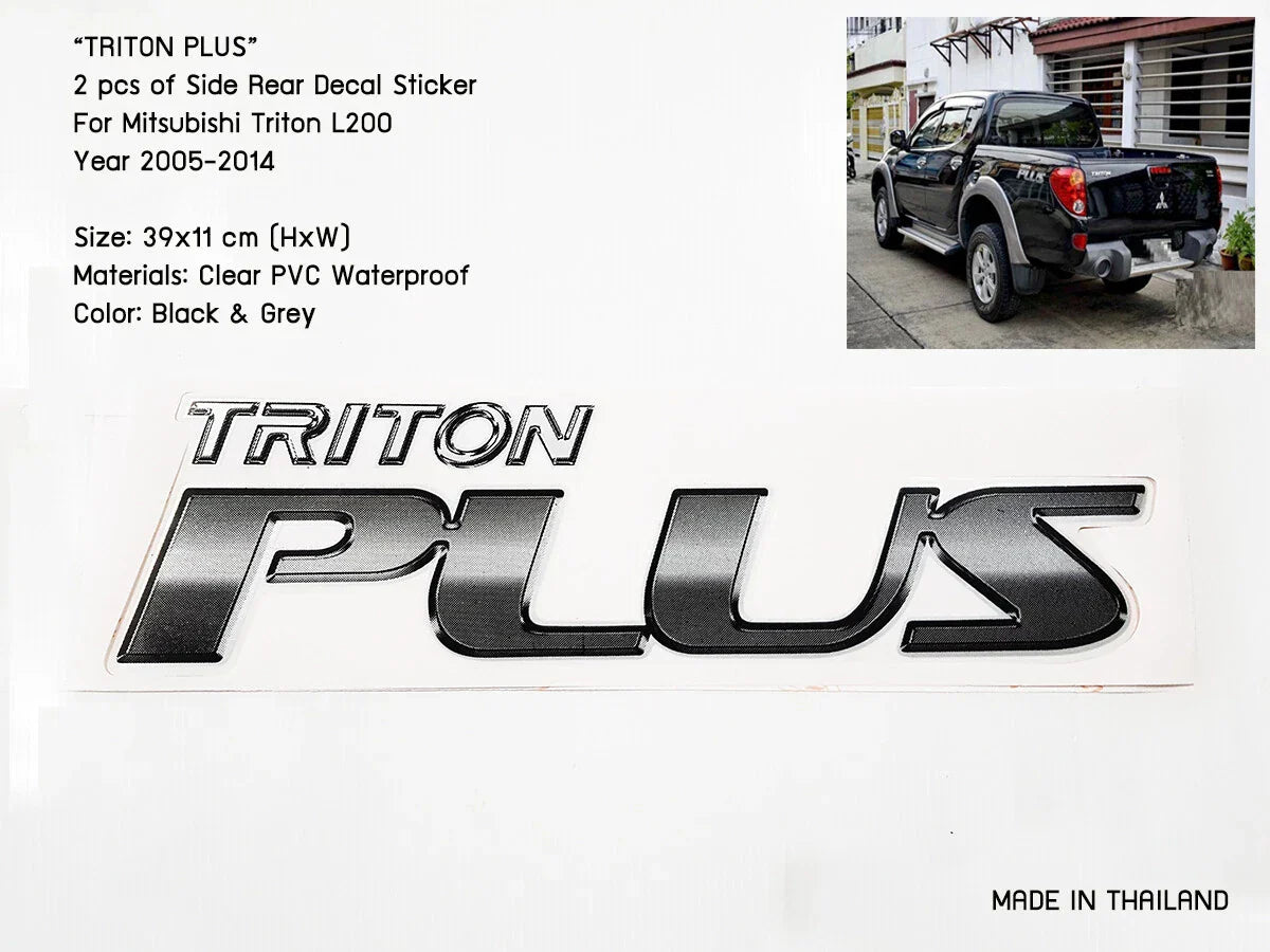 PVC Side Cabin Rear Sticker Decal for Mitsubishi Triton L200 (2005-2014)