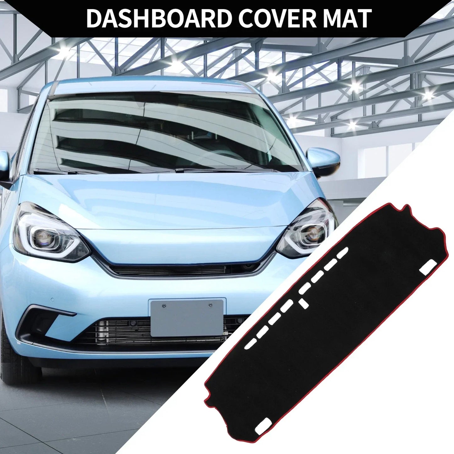 Dashboard Cover Mat for Honda Fit GR1-GR8 (2020-2024) Protector Black Red 1 Set