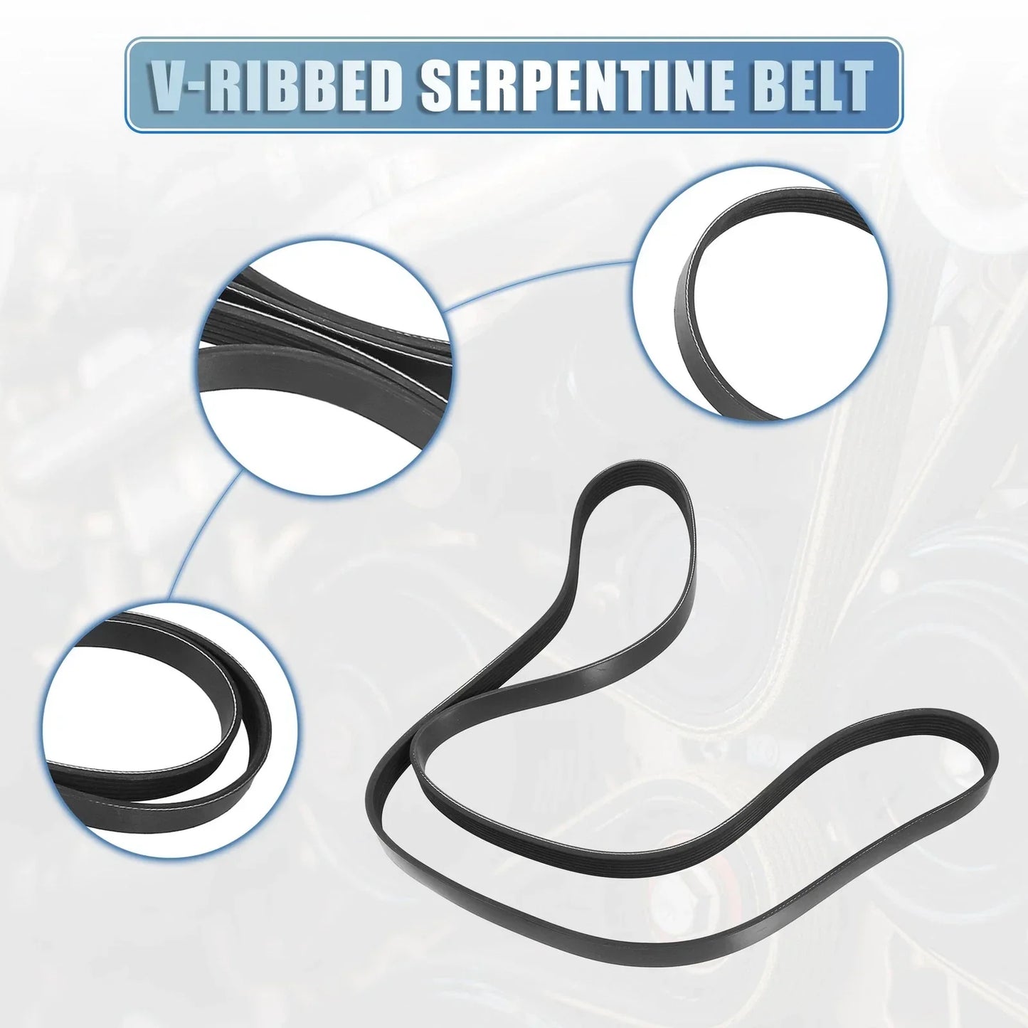 V-Ribbed Serpentine Drive Belt for Honda Accord 2.4L (2003-2007)
