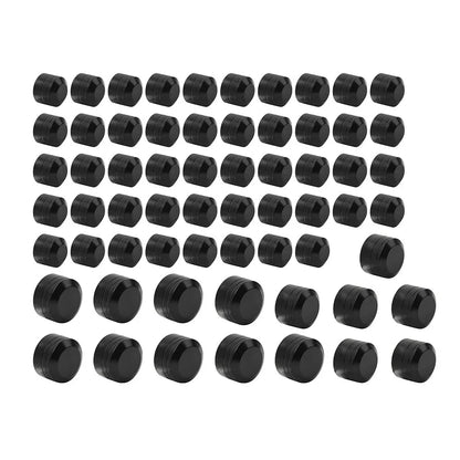 63X Black Engine Topper Screw Bolt Cap Kit for Harley Twin Cam Softail (2000-2006)