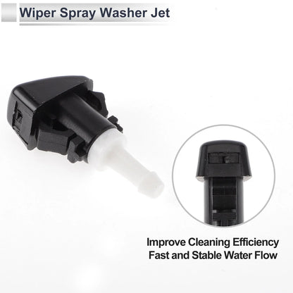 Windshield Washer Nozzle w/ 5" Hose Connector for Dodge - Black, White