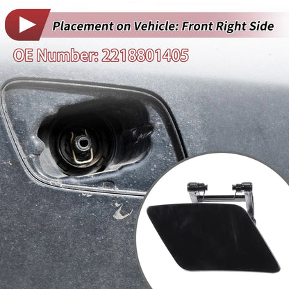 Front Right Washer Nozzle Cover for Mercedes-Benz S350 (2012-2013) Black