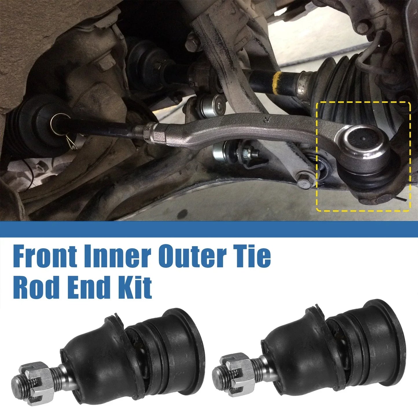 10 x Car Front Inner Outer Tie Rod End Links for Chrysler Voyager (2001-2003)