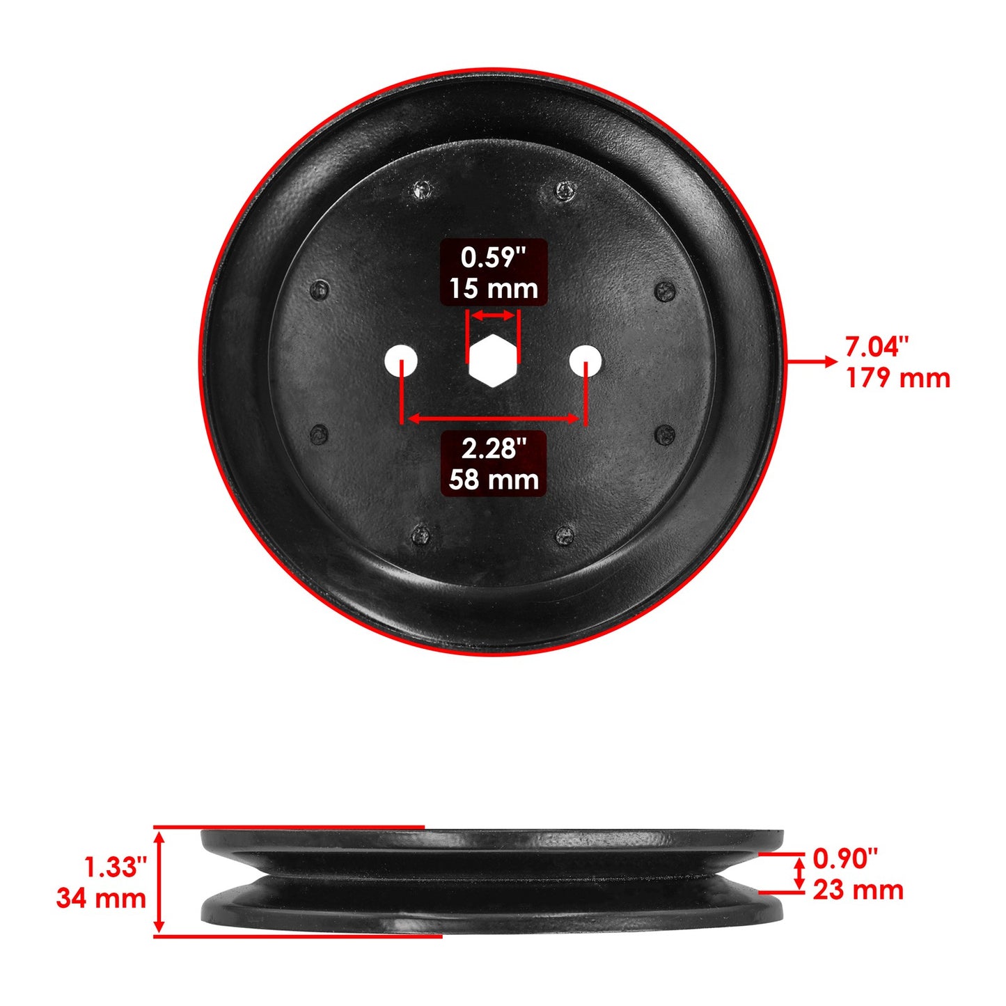 Deck Spindle Kit Replacement for John Deere L100 L105 L107 L108 L110 (1992–2001)