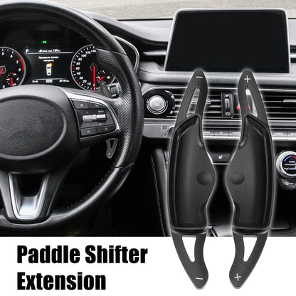 Steering Wheel Paddle Shifter Extensions for Hyundai 2018-2021 Aluminum Black
