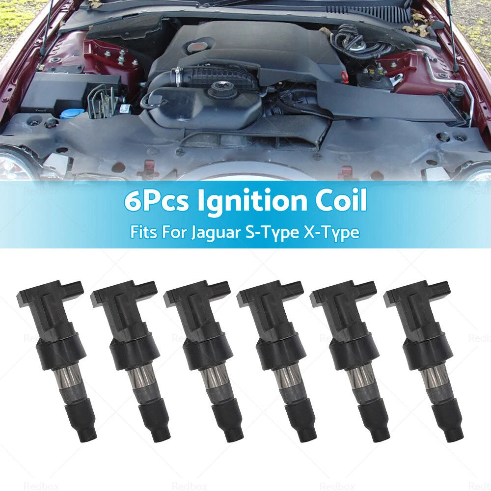 6 x Ignition Coils for Jaguar S-Type, X-Type 2.1L 2.5L 3.0L (2000-2008)