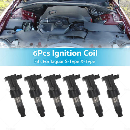 6 x Ignition Coils for Jaguar S-Type, X-Type 2.1L 2.5L 3.0L (2000-2008)