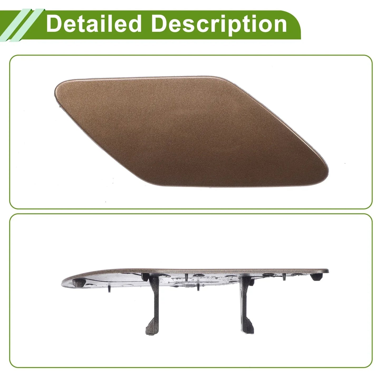 Washer Nozzle Cover Cap for Porsche Cayenne 2011-2014 (2 x Brown)