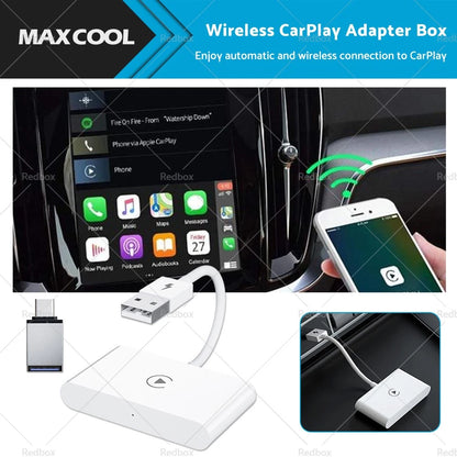 Wireless USB CarPlay Adapter for Apple iOS Auto Navigation
