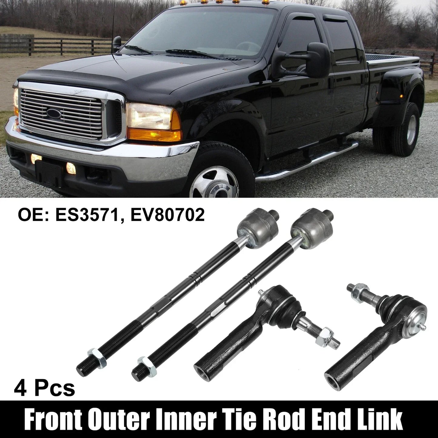 4 Pcs Tie Rod End Links for Dodge Charger (2011-2023)