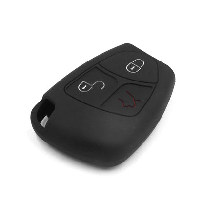 Black Silicone Key Fob Cover for Mercedes AMG C B E Class (2010-2023)