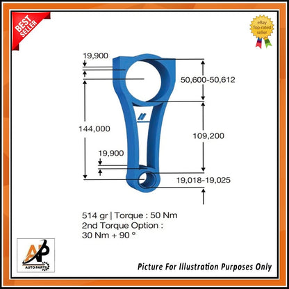 Connecting Rod Set Heavy Duty for Audi A4 B9 (2017–2024)